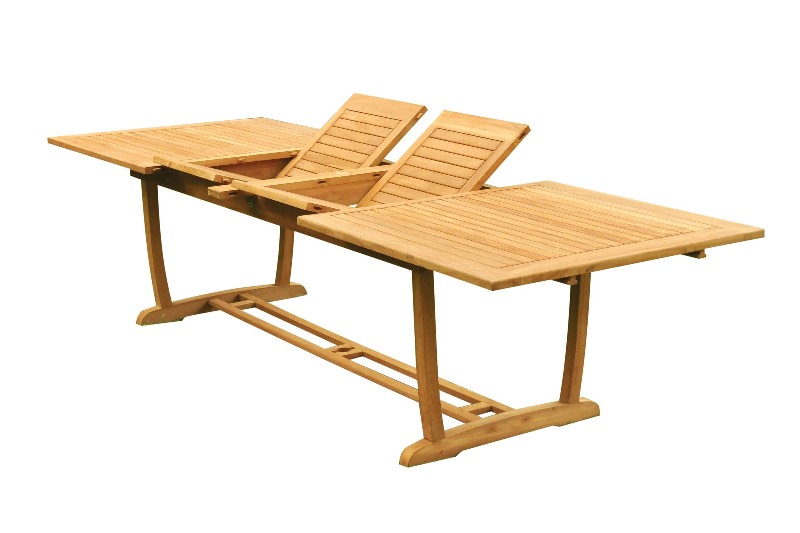 118" Double Extension Mas Rectangle Trestle Leg Table