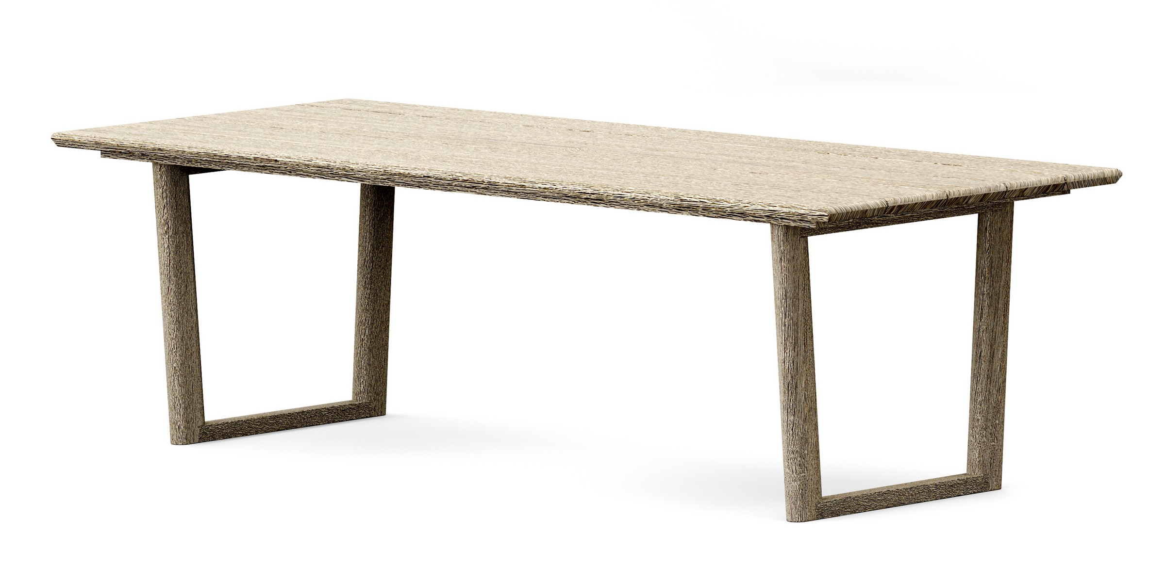 98" Sema Rectangle Weathered Teak Table