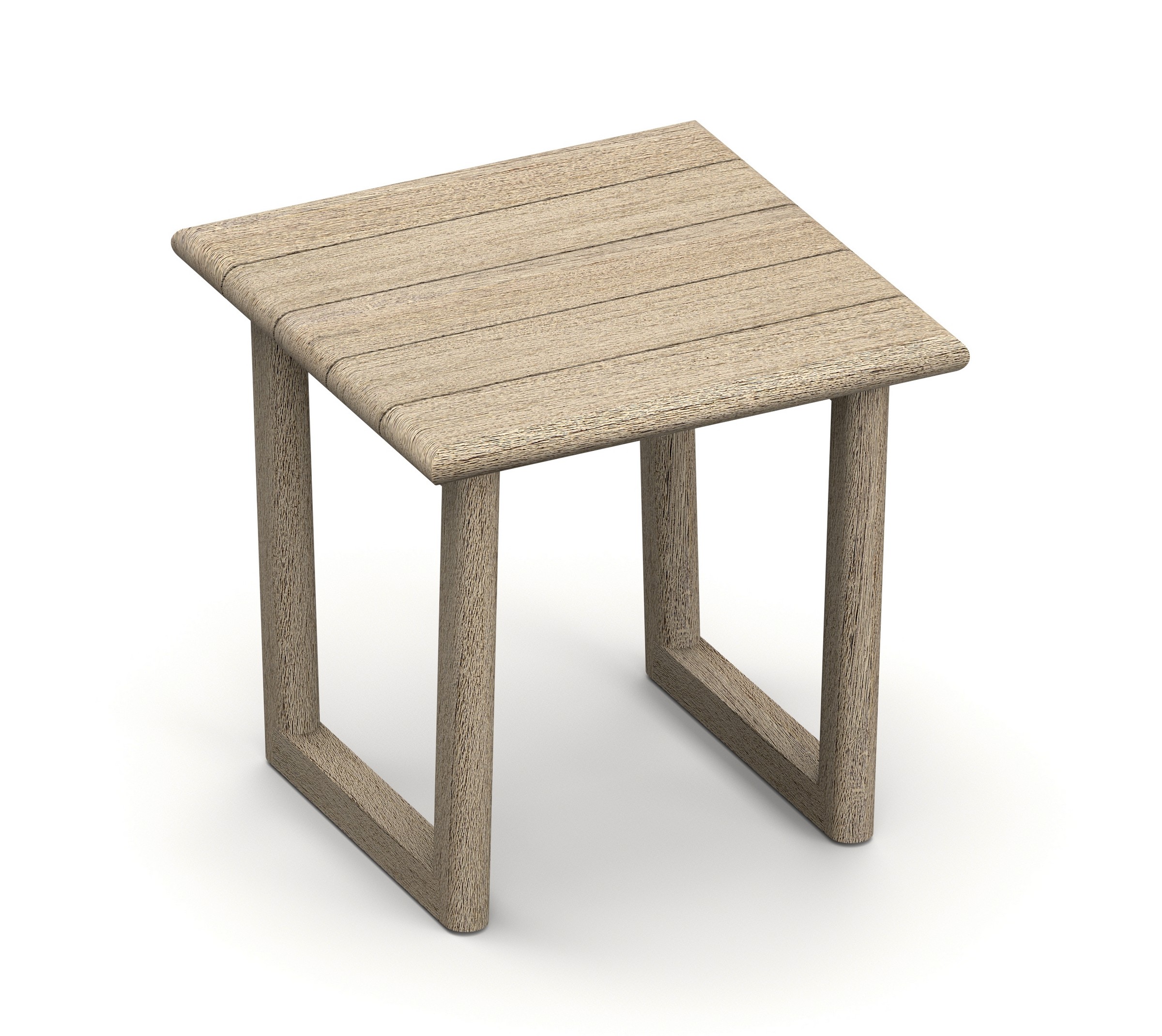 SemaWT 20" Square Side Table(Weathered Teak)